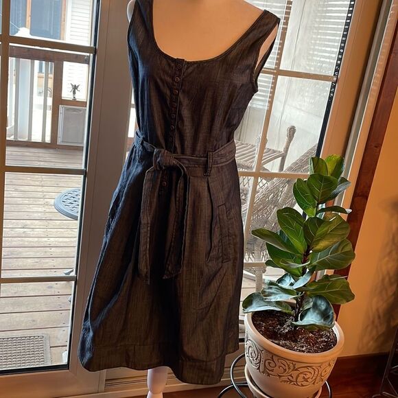 Tommy Hilfiger Chambray Belted Dress - 6 - Picture 1 of 6